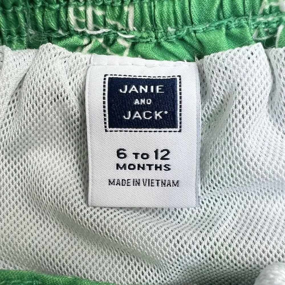 🦋3/$30 Janie and Jack Shorts Bundle Boys 6-12M Swim Trunks Plaid Patchwork Beach